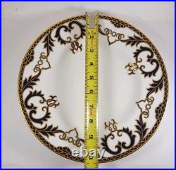 Vintage Royal Crown Derby Majesty Cobalt Blue Dinner Plate 10.5