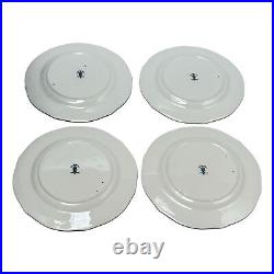 Vintage Royal Crown Derby Mikado 4 Dessert Plates 7 in 1926 Porcelain Blue White