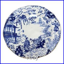 Vintage Royal Crown Derby Mikado 4 Dessert Plates 7 in 1926 Porcelain Blue White