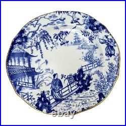 Vintage Royal Crown Derby Mikado 4 Dessert Plates 7 in 1926 Porcelain Blue White