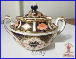 Vintage Royal Crown Derby OLD IMARI Covered Sugar Bowl
