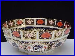 Vintage Royal Crown Derby Old Imari 11 Octagonal Centerpiece Bowl #1128