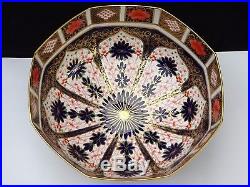 Vintage Royal Crown Derby Old Imari 11 Octagonal Centerpiece Bowl #1128