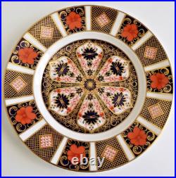 Vintage Royal Crown Derby Old Imari Bone China Salad Plate 1985 England 8.5