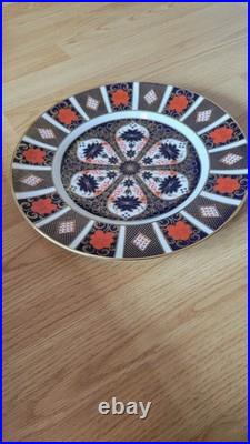 Vintage Royal Crown Derby Old Imari Dinner Plate 10 1/2 mint condition 1128