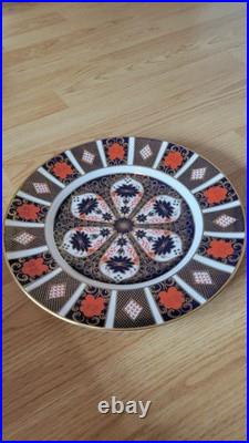 Vintage Royal Crown Derby Old Imari Dinner Plate 10 1/2 mint condition 1128