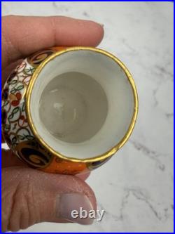 Vintage Royal Crown Derby Old Imari Miniature Porcelain Vase Gold Trim & Accents