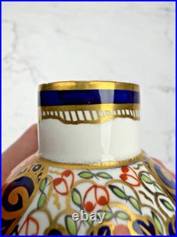 Vintage Royal Crown Derby Old Imari Miniature Porcelain Vase Gold Trim & Accents