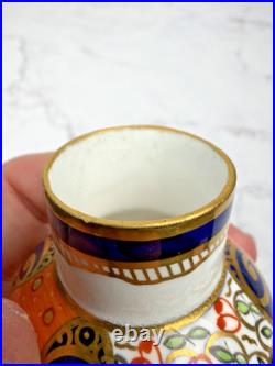 Vintage Royal Crown Derby Old Imari Miniature Porcelain Vase Gold Trim & Accents