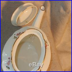 Vintage Royal Crown Derby POSIES Porcelain Large Tea Pot Teapot Gold 56Oz 6 Cup