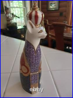 Vintage Royal Crown Derby Porcelain Abyssinian 9 Cat