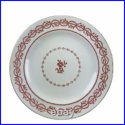 Vintage Royal Crown Derby Salad Luncheon Plates Red Border 8-1/2 Set of 7 U30