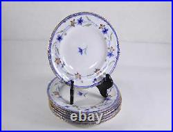 Vintage SET of 7 Royal Crown Derby cake plates, salad plates 1921 1940