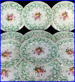Vintage Set 12 Royal Crown Derby Rutland A495 Luncheon Plates 9