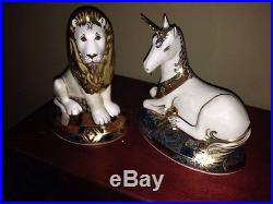 Vintage unicorn& lion royal crown derby porcelain