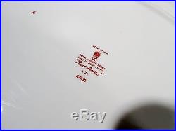 Vtg ROYAL CROWN DERBY A74 Bone China RED AVES Large 15 Platter