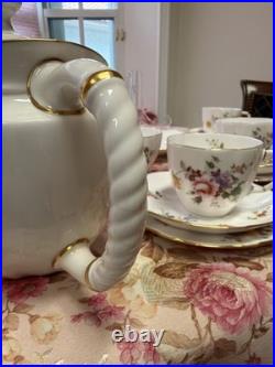 Vtg Rare Royal Crown Derby Tea Set 24 Pieces For 6 Person Derby Posies England