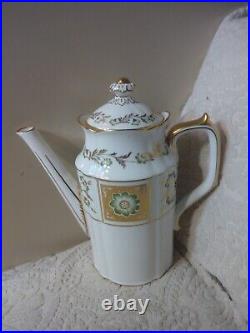 Vtg Royal Crown Derby Green Panel Porcelain Bone China Coffee Pot Mkd PERFECT