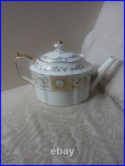 Vtg Royal Crown Derby Green Panel Porcelain Bone China Teapot Mkd PERFECT Look