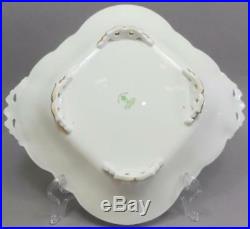 Vtg Royal Crown Derby Imari Footed Porcelain Square Basket Bowl Acorns Tiffany