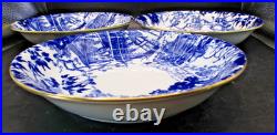 Vtg. Royal Crown Derby Mikado Set Of 3 Bone China Bowls 7.5 England