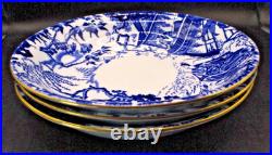 Vtg. Royal Crown Derby Mikado Set Of 3 Bone China Bowls 7.5 England