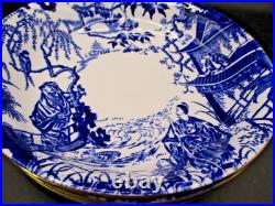 Vtg. Royal Crown Derby Mikado Set Of 3 Bone China Bowls 7.5 England