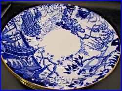 Vtg. Royal Crown Derby Mikado Set Of 3 Bone China Bowls 7.5 England