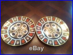 WOW! 2 Royal Crown Derby OLD IMARI Dinner Plates Excellent Condition