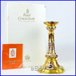 -royal Crown Derby- Limited Edition Japanese Old Imari 1128 Candlestick 377/500
