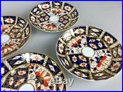 -royal Crown Derby- Old Imari 2451 Coffee Tea Service Set Bowl Plate Cup Saucers